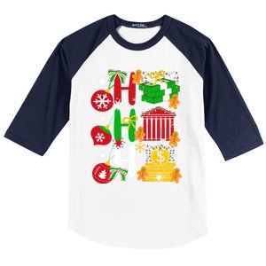 Ho Ho Ho Bank Teller Funny Christmas Festive Holiday Banker Gift Baseball Sleeve Shirt