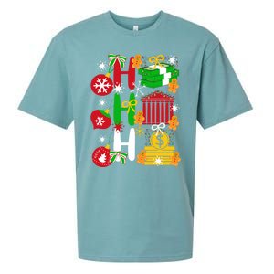 Ho Ho Ho Bank Teller Funny Christmas Festive Holiday Banker Gift Sueded Cloud Jersey T-Shirt