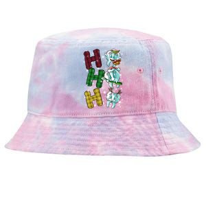 Ho Ho Ho Teeth Santa Dentist Dental Ugly Christmas Sweater Gift Tie-Dyed Bucket Hat