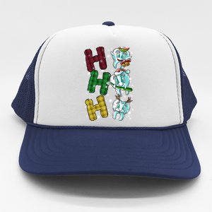 Ho Ho Ho Teeth Santa Dentist Dental Ugly Christmas Sweater Gift Trucker Hat