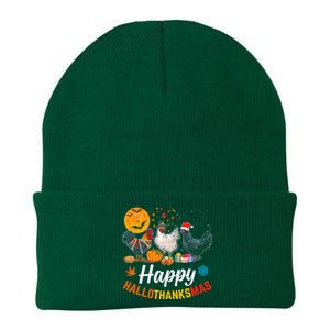 Happy HalloThanksMas Halloween Thanksgiving Xmas Chicken Knit Cap Winter Beanie