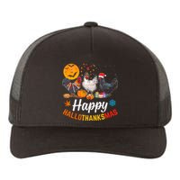 Happy HalloThanksMas Halloween Thanksgiving Xmas Chicken Yupoong Adult 5-Panel Trucker Hat