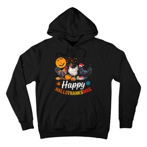 Happy HalloThanksMas Halloween Thanksgiving Xmas Chicken Hoodie