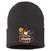 Happy HalloThanksMas Halloween Thanksgiving Xmas Chicken Sustainable Knit Beanie