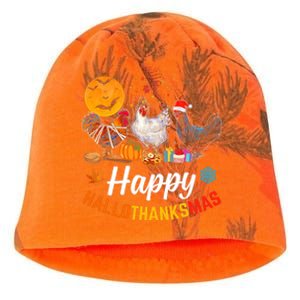 Happy HalloThanksMas Halloween Thanksgiving Xmas Chicken Kati - Camo Knit Beanie