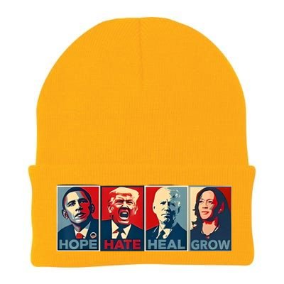 Hope Hate Heal Grow Knit Cap Winter Beanie