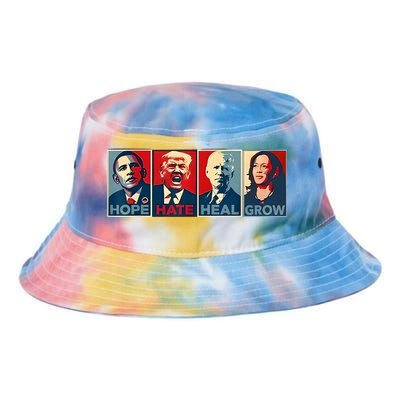 Hope Hate Heal Grow Tie Dye Newport Bucket Hat