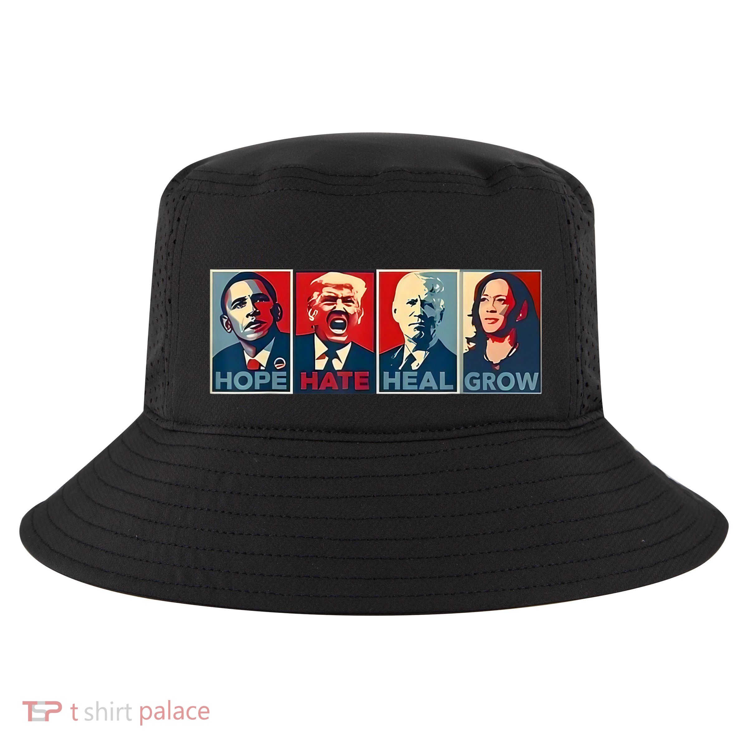 Hope Hate Heal Grow Cool Comfort Performance Bucket Hat