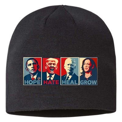 Hope Hate Heal Grow Sustainable Beanie