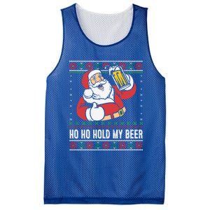 Ho Ho Hold My Beer Funny Santa Ing Ugly Xmas Sweater Gift Mesh Reversible Basketball Jersey Tank