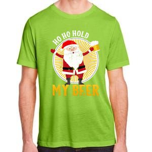 Ho Ho Hold My Beer Sarcastic Santa Bad Xmas Gift Adult ChromaSoft Performance T-Shirt