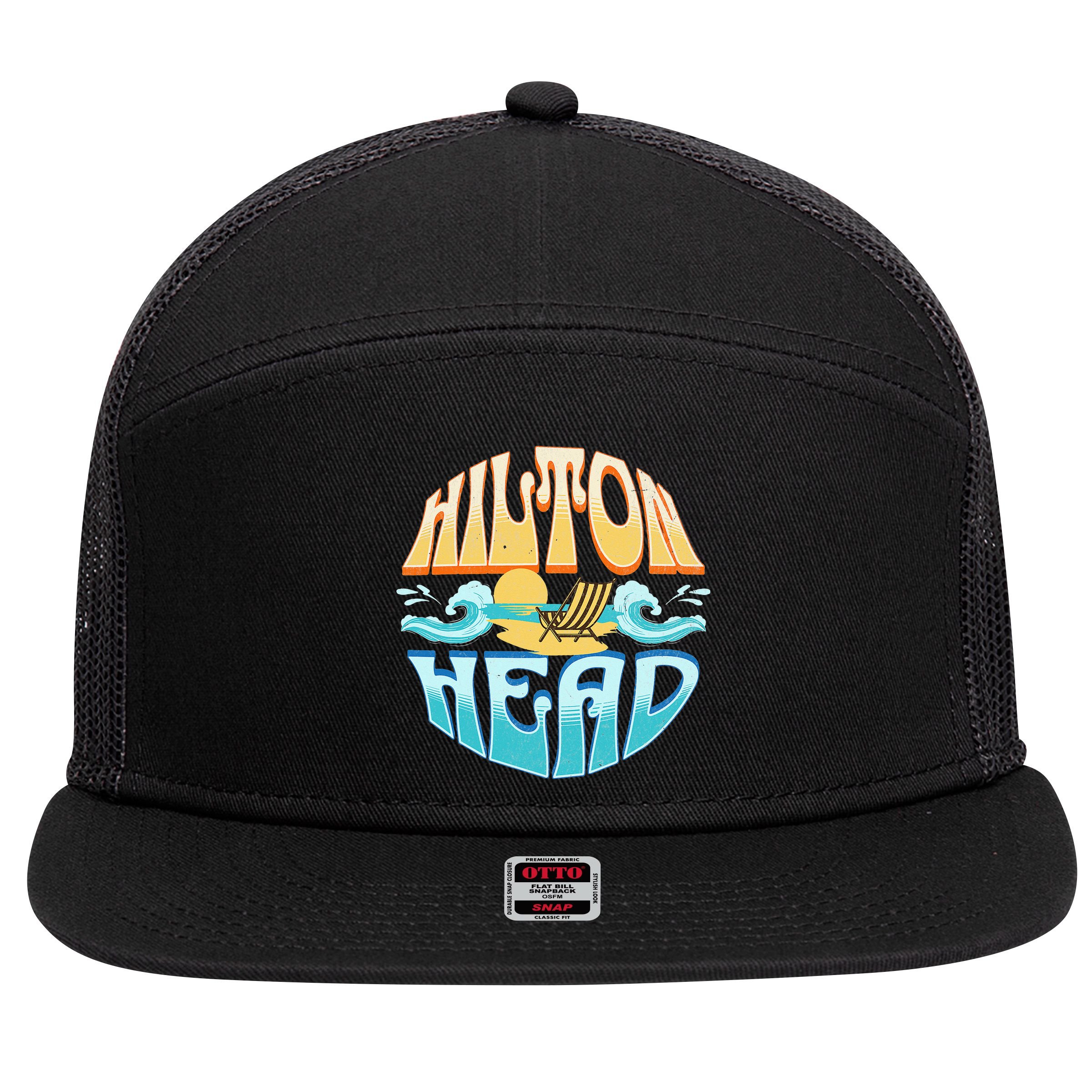 Hilton Head 7 Panel Mesh Trucker Snapback Hat