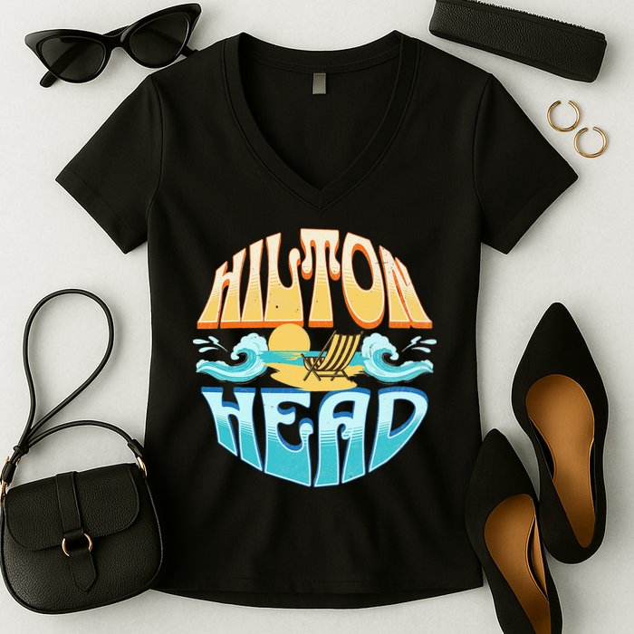 Hilton Head Women's V-Neck T-Shirt