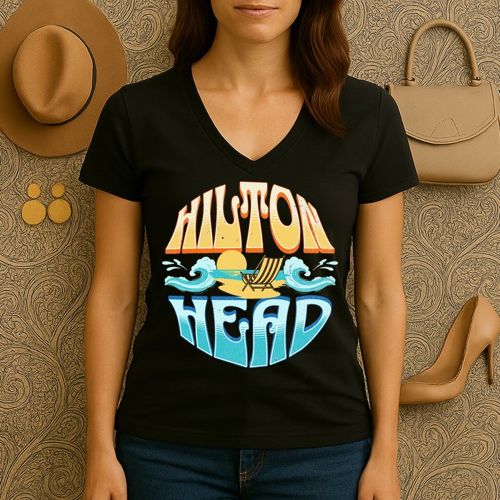 Hilton Head Women's V-Neck T-Shirt