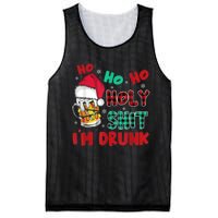 Ho Ho Holy Shit I'm Drunk Beer Santa Hat Christmas Drinking Mesh Reversible Basketball Jersey Tank