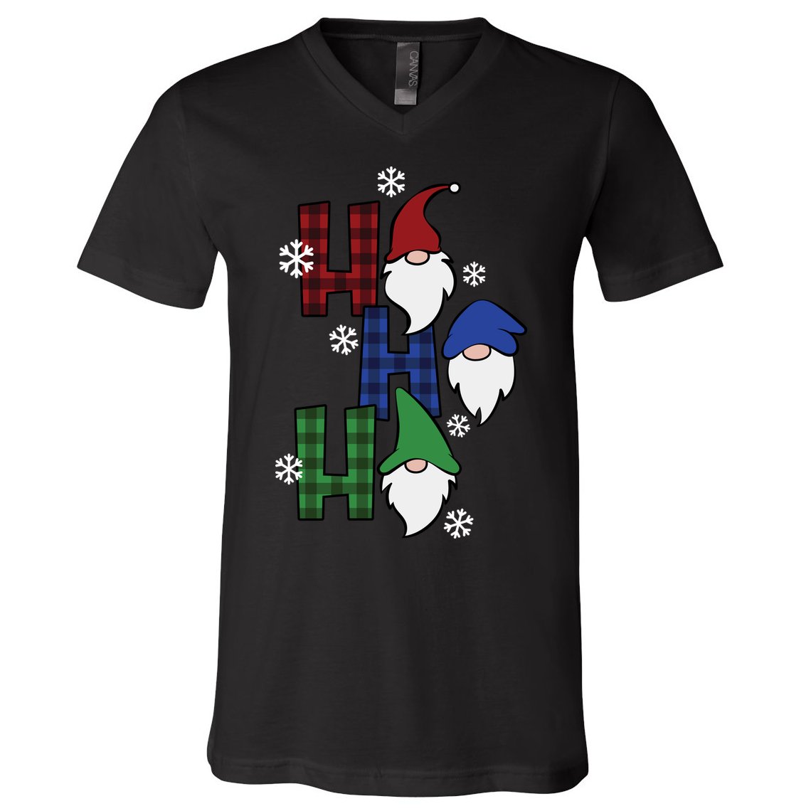 Ho Ho Ho Gnome Squad Christmas V-Neck T-Shirt