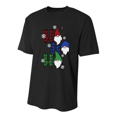 Ho Ho Ho Gnome Squad Christmas Youth Performance Sprint T-Shirt