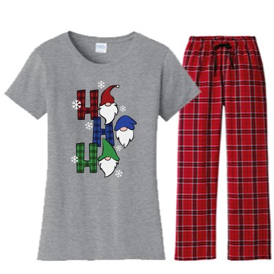 Ho Ho Ho Gnome Squad Christmas Women's Flannel Pajama Set