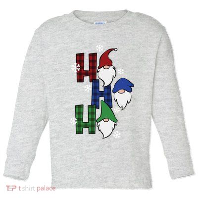 Ho Ho Ho Gnome Squad Christmas Toddler Long Sleeve Shirt