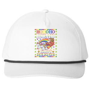 Ho Ho Homo Holigays Homosexual Lgbt Funny Ugly Christmas Cute Gift Snapback Five-Panel Rope Hat