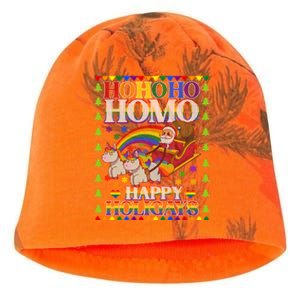 Ho Ho Homo Holigays Homosexual Lgbt Funny Ugly Christmas Cute Gift Kati - Camo Knit Beanie