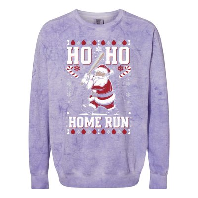 Ho Ho Home Run Great Gift Colorblast Crewneck Sweatshirt