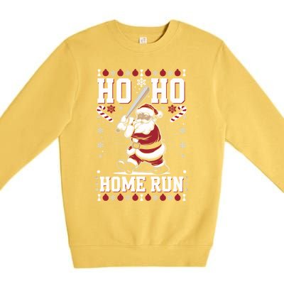 Ho Ho Home Run Great Gift Premium Crewneck Sweatshirt