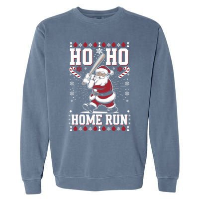 Ho Ho Home Run Great Gift Garment-Dyed Sweatshirt