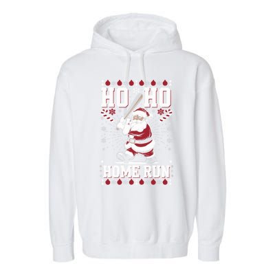 Ho Ho Home Run Great Gift Garment-Dyed Fleece Hoodie