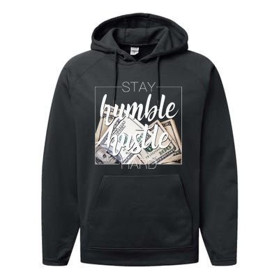 Humble Hustle Hard Hip Hop Gift Women Men Clothing Stay Performance Fleece Hoodie