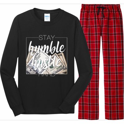 Humble Hustle Hard Hip Hop Gift Women Men Clothing Stay Long Sleeve Pajama Set