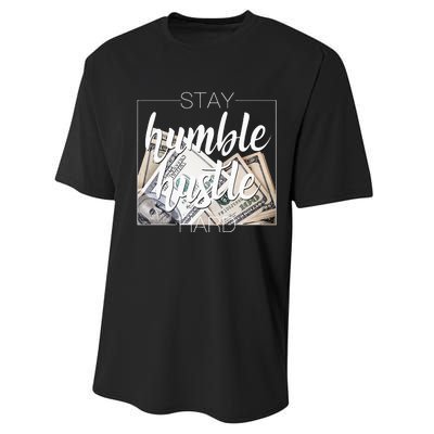 Humble Hustle Hard Hip Hop Gift Women Men Clothing Stay Performance Sprint T-Shirt