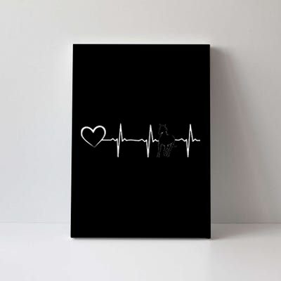 Horse Heartbeat Horse Riding Horse Heartline Horse Canvas