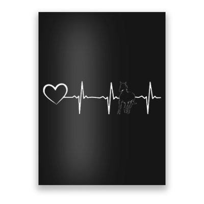 Horse Heartbeat Horse Riding Horse Heartline Horse Poster