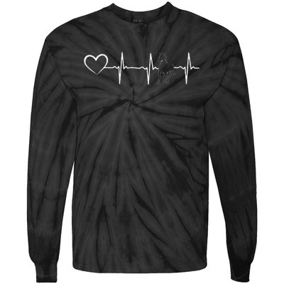 Horse Heartbeat Horse Riding Horse Heartline Horse Tie-Dye Long Sleeve Shirt