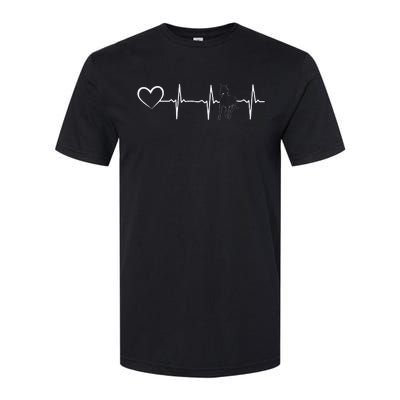 Horse Heartbeat Horse Riding Horse Heartline Horse Softstyle CVC T-Shirt