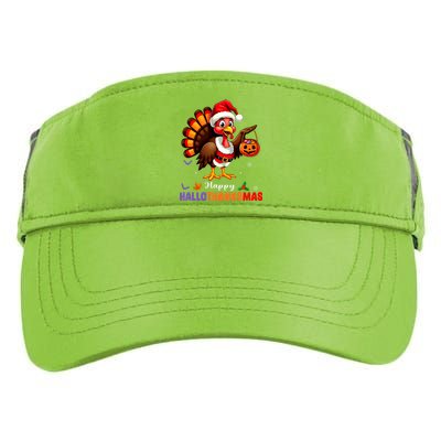 Happy Hallothanksmas Halloween Thanksgiving Christmas Adult Drive Performance Visor