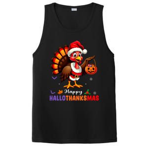 Happy Hallothanksmas Halloween Thanksgiving Christmas PosiCharge Competitor Tank