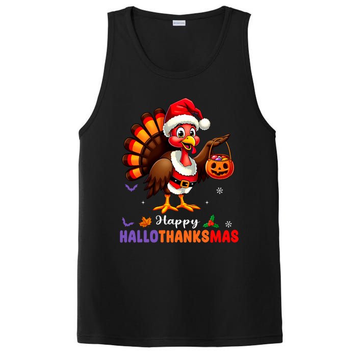 Happy Hallothanksmas Halloween Thanksgiving Christmas PosiCharge Competitor Tank