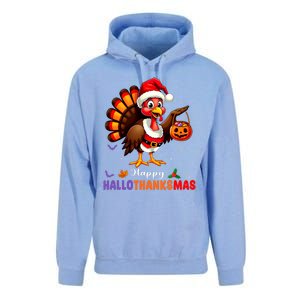 Happy Hallothanksmas Halloween Thanksgiving Christmas Unisex Surf Hoodie