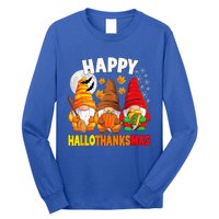 Happy HalloThanksMas Halloween Thanksgiving Christmas Gnomes Long Sleeve Shirt