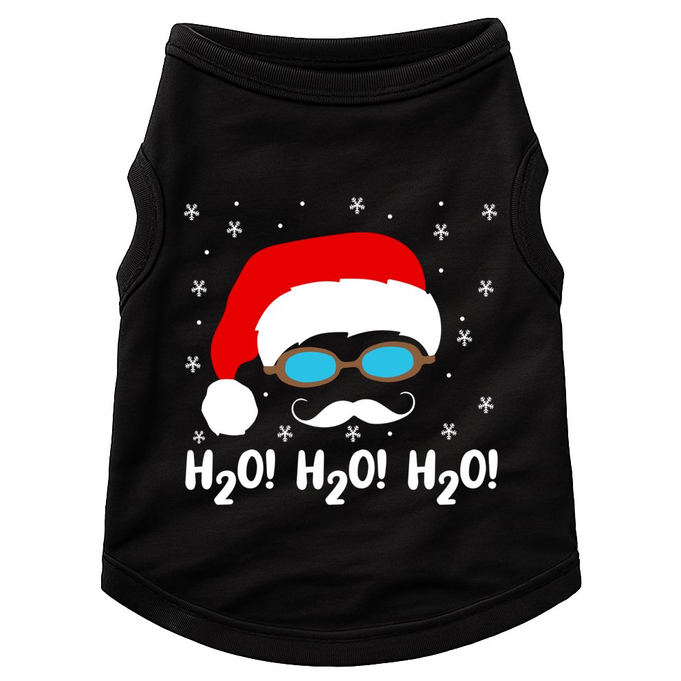 H2o H2o H2o Santa Claus Swimming Pool Christmas Swimmer Funny Gift Doggie Tank