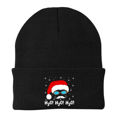 H2o H2o H2o Santa Claus Swimming Pool Christmas Swimmer Funny Gift Beanie