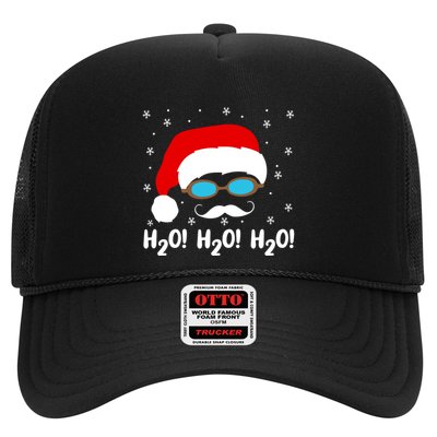 H2o H2o H2o Santa Claus Swimming Pool Christmas Swimmer Funny Gift Trucker Hat