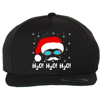 H2o H2o H2o Santa Claus Swimming Pool Christmas Swimmer Funny Gift Wool Snapback Cap