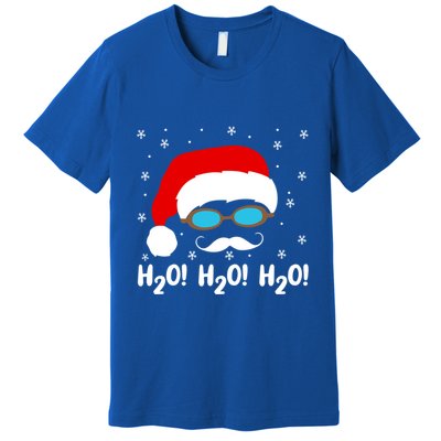 H2o H2o H2o Santa Claus Swimming Pool Christmas Swimmer Funny Gift Premium T-Shirt