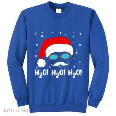 H2o H2o H2o Santa Claus Swimming Pool Christmas Swimmer Funny Gift Tall Sweatshirt