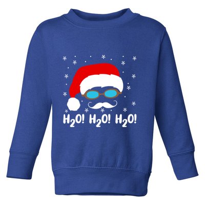 H2o H2o H2o Santa Claus Swimming Pool Christmas Swimmer Funny Gift Toddler Sweatshirt