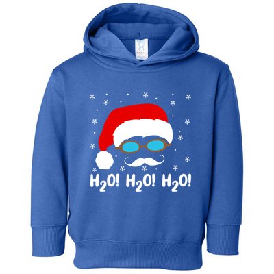 H2o H2o H2o Santa Claus Swimming Pool Christmas Swimmer Funny Gift Toddler Hoodie