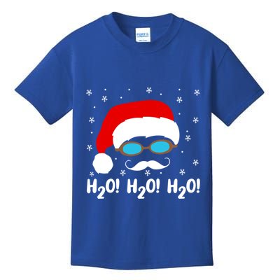 H2o H2o H2o Santa Claus Swimming Pool Christmas Swimmer Funny Gift Kids T-Shirt